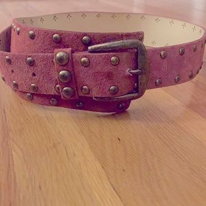 Urban Outfitters Rose Suede Studded A-Symmetric Waist Belt